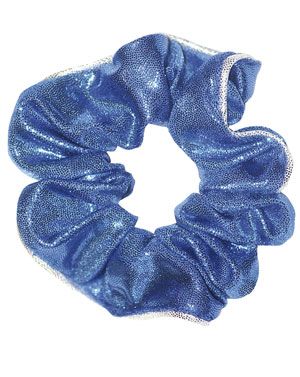 Royal Blue Reflex Foil Print Scrunchie